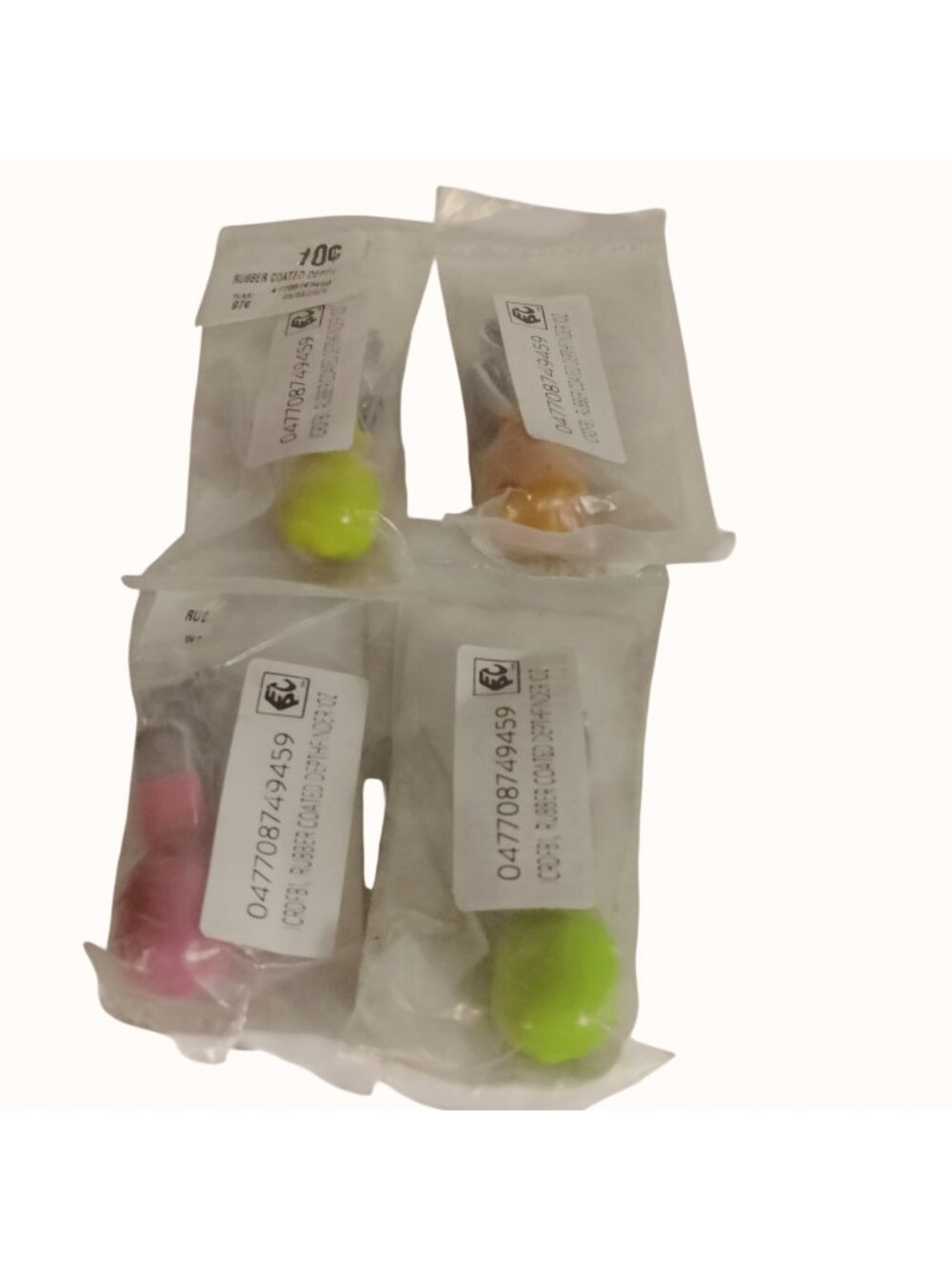 Eagle Claw Rubber Coated Depthfinder 1oz Fishing Tackle Assorted Colors Lot 4